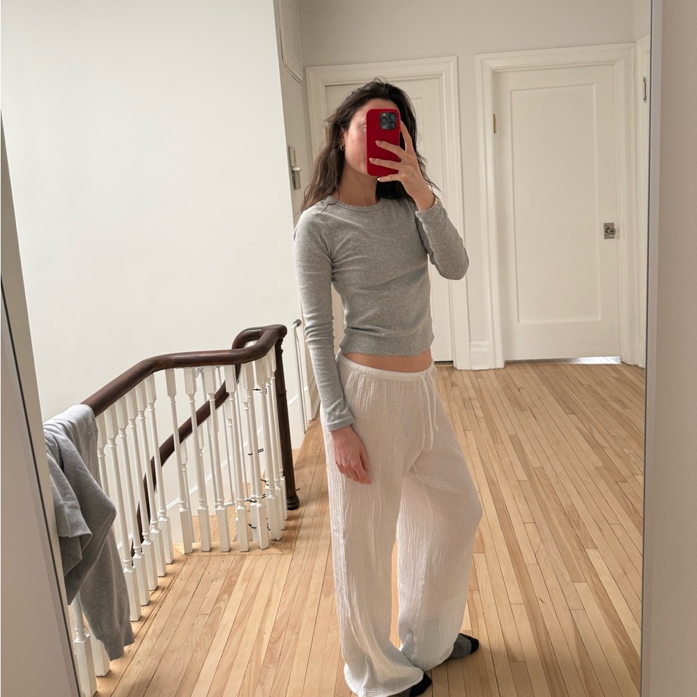 Dynamite 100% cotton white pull on pant lightweight - Picture 2 of 10